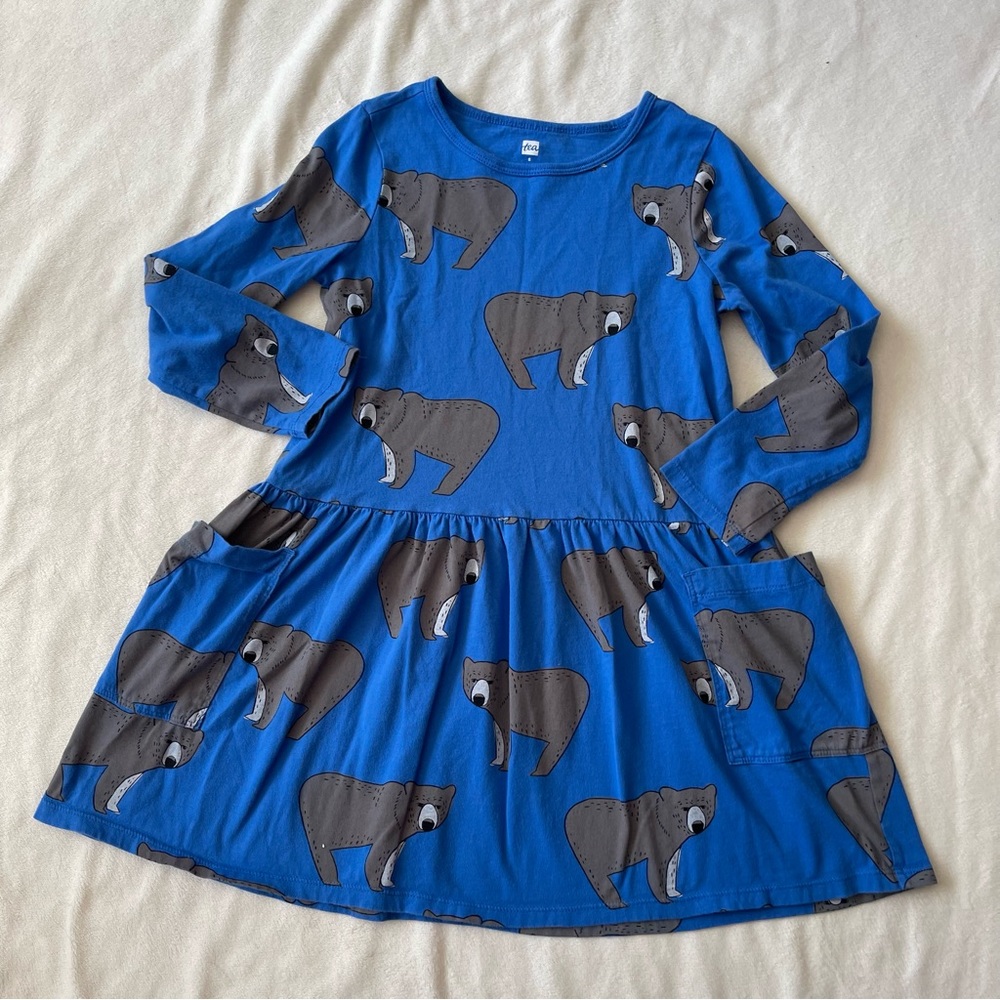 Tea Collection Bear lair pocket dress